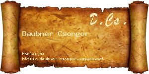 Daubner Csongor névjegykártya